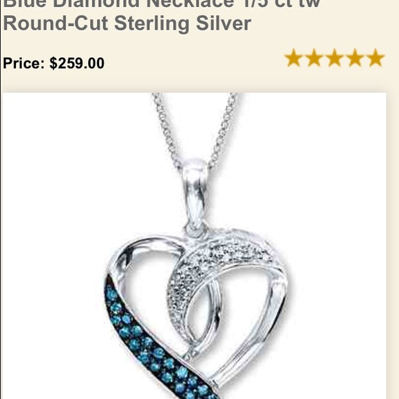 Blue diamond necklace