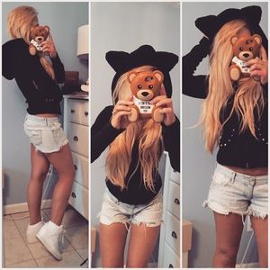 Cute black hoodie