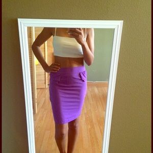 Purple rampage skirt with ruffle detail