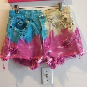 Tie Dye High Waisted Shorts