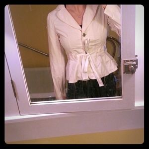 Ann Taylor LOFT corduroy white jacket