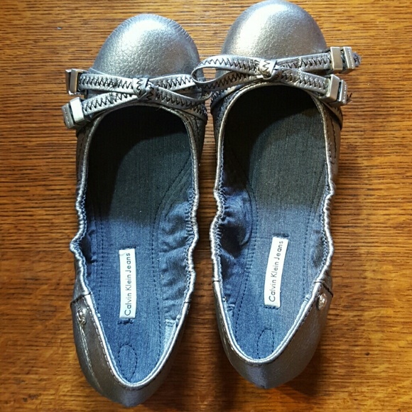 Calvin Klein Jeans Silver Slip-on Shoes