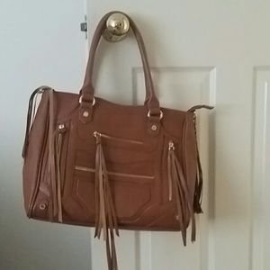 Steve Madden handbag with fringe & gold hardware