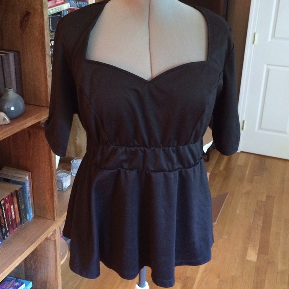 Kiyonna peplum top in black