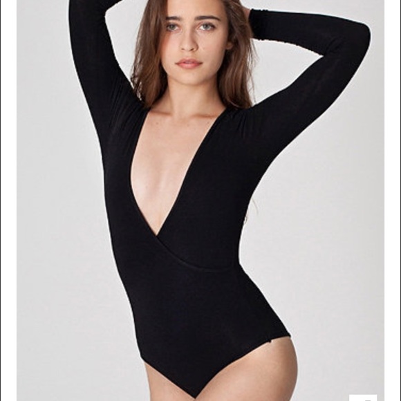 Long sleeve black American apparel body suit