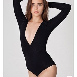 Long sleeve black American apparel body suit