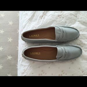 Ralf Lauren suede Loafers size 9 and 1/2 blue