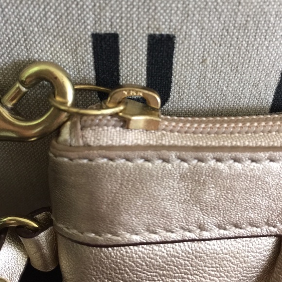 Coach Gold Leather Wristlet - Picture 2 of 4
