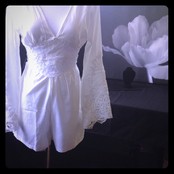 White lace romper