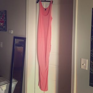 Pink summer maxi dress