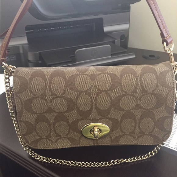 Authentic brown coach purse - Picture 1 of 4