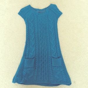 I am selling a greenish blue sweater dress!