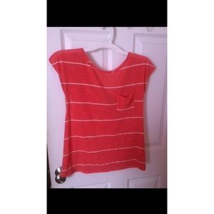 Pink and white striped shirt