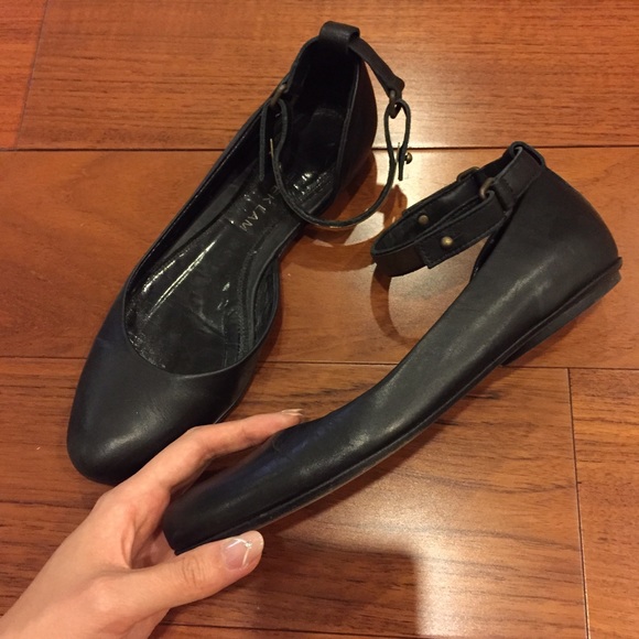 Authentic Derek Lam Flats with Brass Ankle Strap