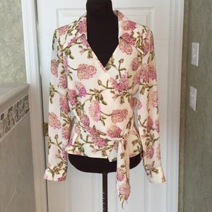 Floral wrap blouse