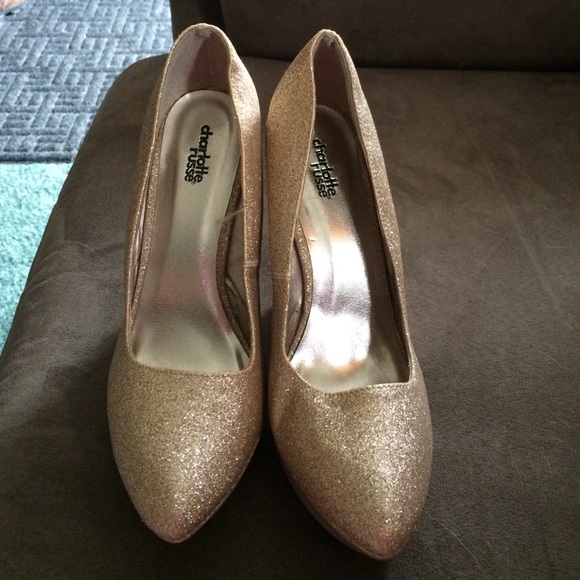 Gold Glitter Wedges