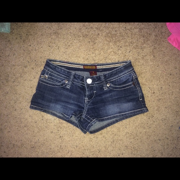 Darkish blue jean shorts