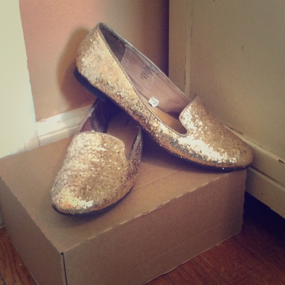 Dressy Gold Flat Shoes