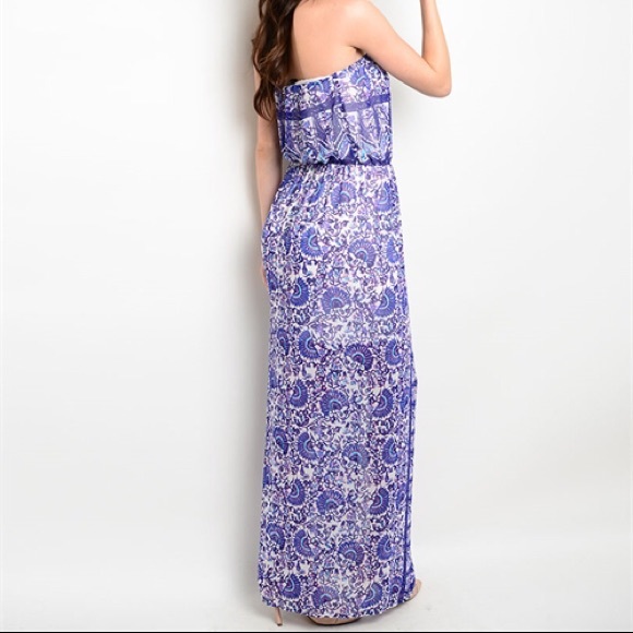 1 HOUR SALE!! Blue Maxi Dress - Picture 2 of 2