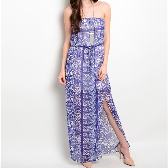 Dresses & Skirts - Blue Maxi Dress-MEDIUM