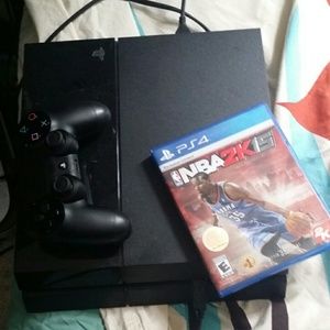 PS4 with Controller and NBA 2k15.