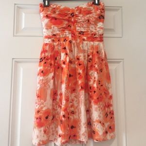 Parker floral strapless dress