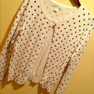 Black and white Polk a dot sweater