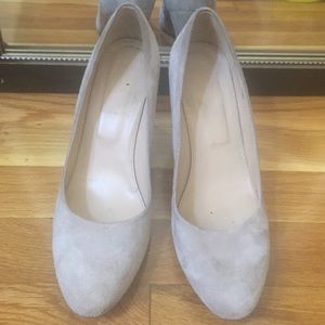 J.Crew pale thistle wedges!