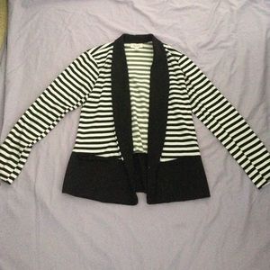 Polyester stripped blazer