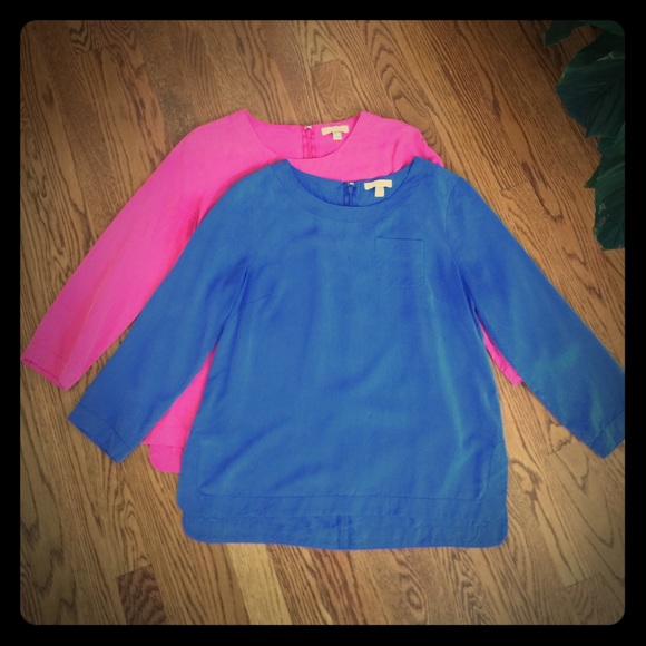 Bundle of 2 J. Crew silk pocket blouses