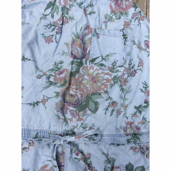 🚫SOLD🚫🌸 floral chambray romper 🌸 - Picture 3 of 3