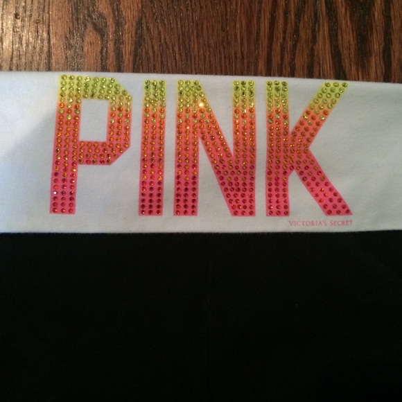 BLING PINK CROP LEGGINGS