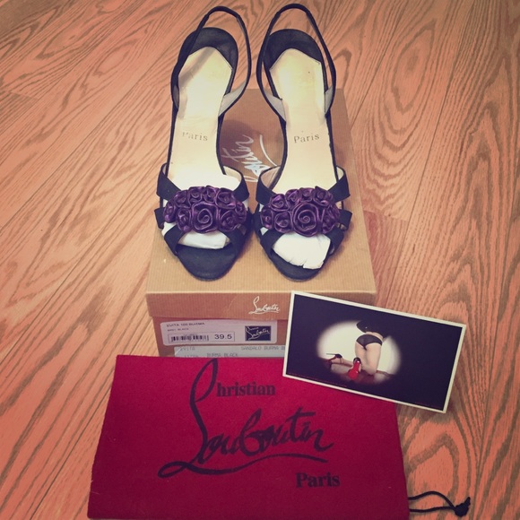 💯Christian Louboutin Slingback Evita 100 Burma - Picture 1 of 4