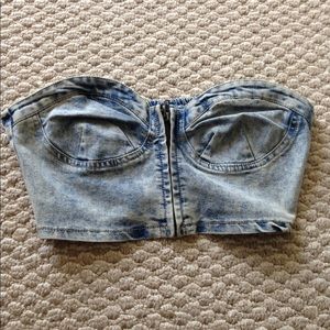 Denim crop top