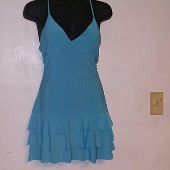 Sea blue party dress