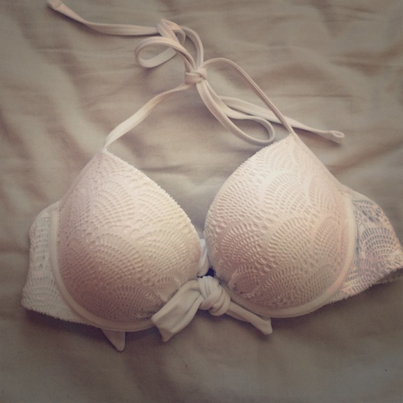 Aerie White Pushup Bikini Top