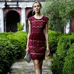 Maeve lace peplum dress from anthropologie