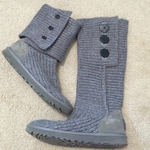 Knit grey ugg boots