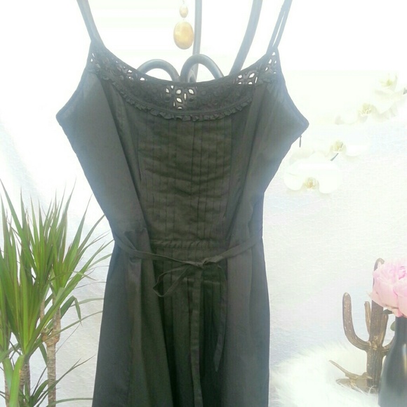 Loft Black Eyelet Dress