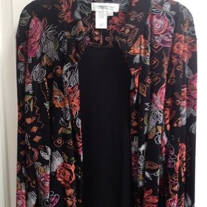 Coldwater Creek floral slinky cardigan