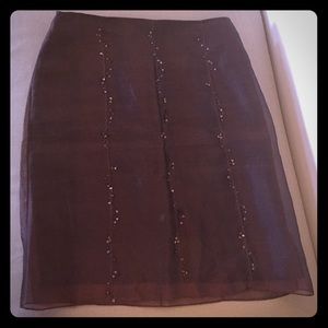 Tahari silk skirt