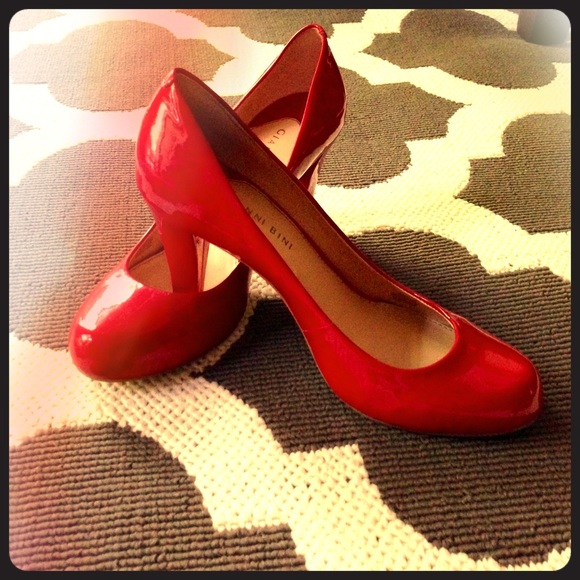 Red Patent Leather Pumps - Gianni Bini