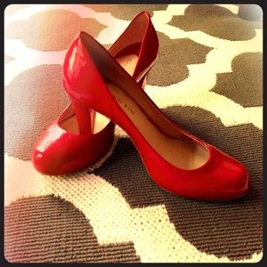 Red Patent Leather Pumps - Gianni Bini