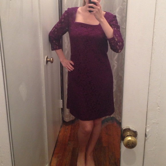 Purple lace Adrianna Papell dress