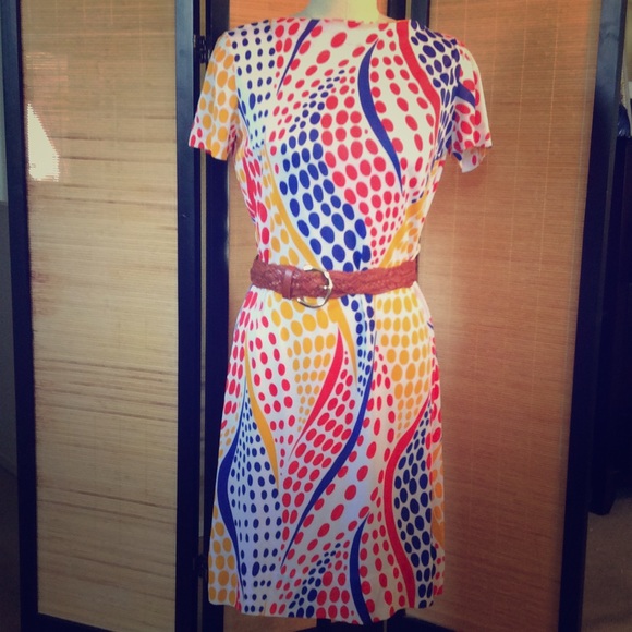 Vintage burst of color dress