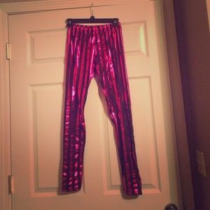 Pink & black leggings