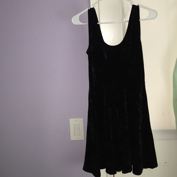 Black velvet dress