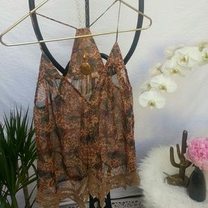 ***Bundled***Boho Print Halter Top