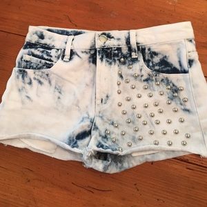 Forever21 High waisted bleached denim shorts