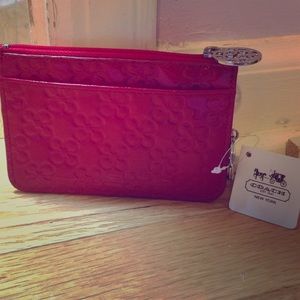 Brand New Coach Wallet- Red Patent Leather